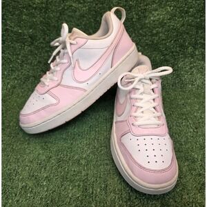 Youth Size 4.5Y Nike Court Borough Low Shoes White Pink